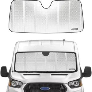 포드 트랜짓 2015-2025용 피게니우스 윈드실드 선쉐이드 반사 알루미늄 필름 전면 유리창 - BLASBLOCK