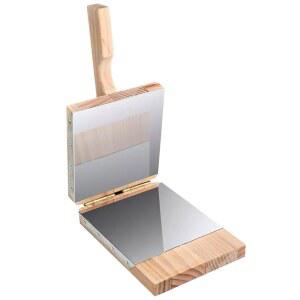 나무 만두 프레스 스테인리스 롤러가 있는 페이스트리 반죽 프레스기, 홈메이드 만두, 페이스트리, 떡, 10.74X8.03X5.70인치