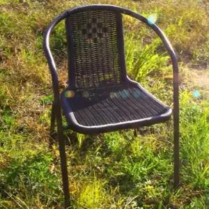 야외 정원 의자 5p 라탄 짜임 등받이 팔걸이 카페 테라스 캠핑 좌석 가든 휴식