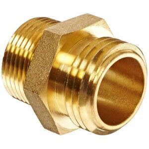 딕슨 밸브 DMH1010F 주조 황동 장비, 인크리에이터 헥스 니플, 1인치 NPT 수컷 x NST(