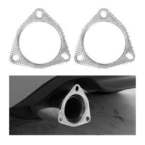 NYTKL 2PCS 배기 개스킷 5인치 촉매 고온 플랜지 변환기용 다기능 자동차 머플러 개스킷 3볼트 교체 헤더 액세서리