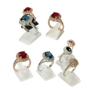 미니 링 디스플레이 스탠드 홀더 플라스틱 클립 쥬얼리 스 지 10/20Pcs