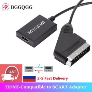 HDMI 호환 SCART 비디오 오디오 변환기 어댑터 Sky Box STB 플러그 앤 플레이 DC 케이블 용 HD TV DVD
