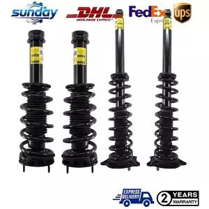 에어서스펜션 쇼바 4pcs 전면 후면 스프링 서스펜션 충격 흡수 장치 스트럿 103060701C 테슬라 모델 S AWD