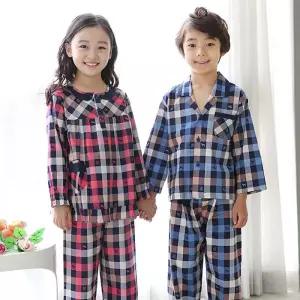 [미미캐츠]쁘띠쁘랑 1131 멀티체크 아동잠옷 아동상하세트