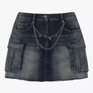 [더데이걸]블링 워싱 카고 스커트 TGWH26102 [모다아울렛 남양주점]_GN_GN