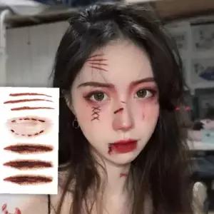 페이스 스티커 10p 파티 분장 상처 흉터 임시 타투 메이크업