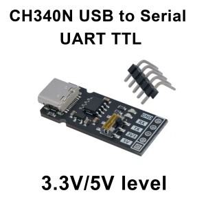 TYPE-C USB-직렬 모듈  USB-UART TTL 레벨 컨버터  RX/TX  다운로드 디버깅 도구  브러시 라인  CH340N  3.