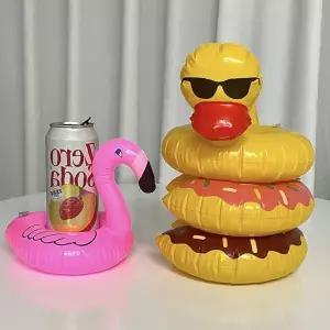 수영장 음료거치대 5p 물위떠있는 컵받침 풀파티용품 여름휴가 워터파크 튜브형