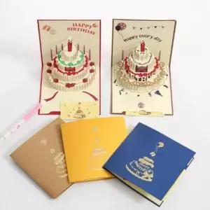 [문구/오피스] 팝업 카드 생일 축하 3D 손편지 케이크 입체