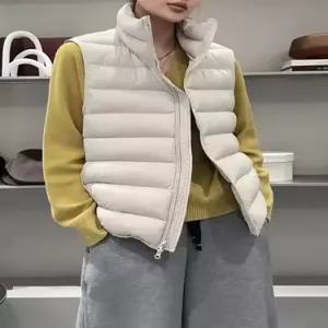 여친 캐주얼 민소매 조끼 다운 융털 하이넥 BE1