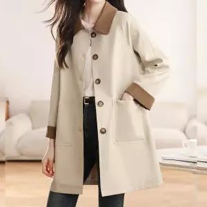 [블랙퀸][블랙퀸] 넬토비 프리미엄 루즈핏 트렌치코트 blk004586