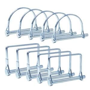 10피스 사각형 샤프호환트 잠금 핀 및 원형 아치 와이어 핀  맥세이프 커플러 리테이너 농장 트레일러 왜건