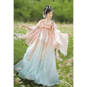 선녀옷 사극 공연 프레 연극 춘잉빅슬리브 속옷치마허리띠 회색 단품 블루 부채춤의상