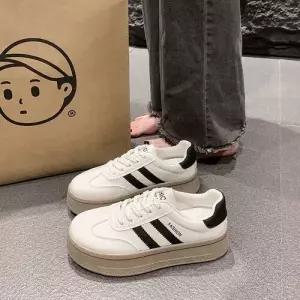 여성용 가을 빈티지 캐주얼 하이탑 통굽 운동화 코디하기 좋은 통기성 CH3