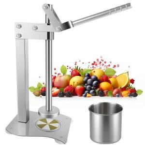 헤비 듀티 레몬 프레스 압착기, 스테인리스 레모네이드 스탠드 과일 분쇄기, 수동 착즙기, 컵이 있는 레몬에이드 또는 견과류용 견과류 분쇄기