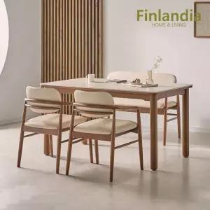 [비밀] 핀란디아 스터닝 세라믹 4인 식탁세트(의자2벤치1)