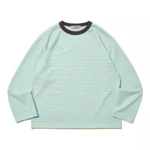 [로아드로아]스트라이프 레이어드 긴팔티셔츠 (블루)