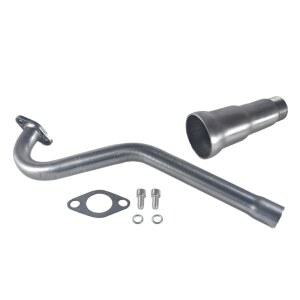 프레데터 79CC 엔진 부품 3단계 중앙 파이프 FUWTLP 바이크 배기 헤더가 CT100U 콜먼 있는 98CC 미니 실버용