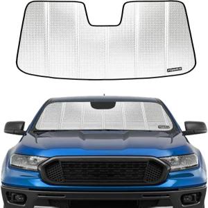 포드 레인저 2019-2023용 윈드실드 선쉐이드 반사 알루미늄 필름 전면 유리창 B