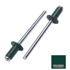 RAL6005 컬러 블라인드 리벳 알루미늄 스틸 페인트 팝 엔드 돔 헤드 DIY 홈 패스너 5/32