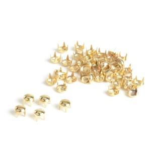 천재봉용 원형 금속 리벳  스파이크 및 스터드  돔 펑크 록 백  벨트  팔찌  바지 부품  클로 100PC  5mm