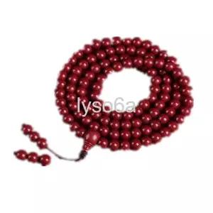  경면주사 원석 108 고급 염주 수호신 행운 소원성취