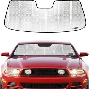 포드 머스탱 2013-2014용 피게니우스 윈드실드 선쉐이드 반사 알루미늄 필름 전면 유리창 - BLABLOCK