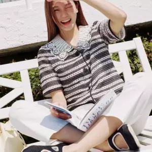 [올리비아로렌]레이스 카라 크로세 자켓VOCFU5M4331_YS