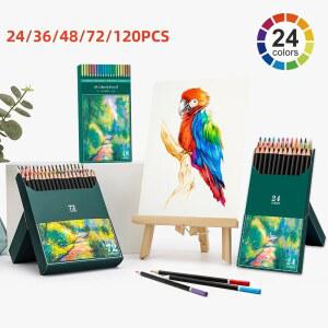 색연필 24 36 48 다채로운 색연필 72팩 컬러링북 성인용 부드러운 잉용 색상