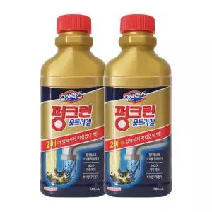 유한락스 펑크린 울트라겔 배수구세정제 500ml x2/막힘제거/악취제거