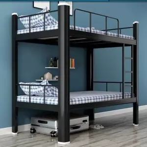 이층 벙커 숙소 철제 기숙사 성인용 블랙(매트리스 프레임 포 원룸 200x90x180 침대