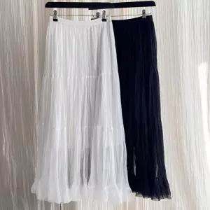 [옷자락]여성 데이트룩 발레코어 쉬폰 프릴 캉캉 롱치마