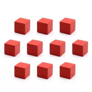 10개입 3x3cm 미니 큐브/빨강 블럭 쌓기 주사위 재료
