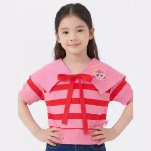 [레노마 이너웨어]티니핑 여아 빅카라 스트라이프 5부 티셔츠PK 0G1TW49652_CJ