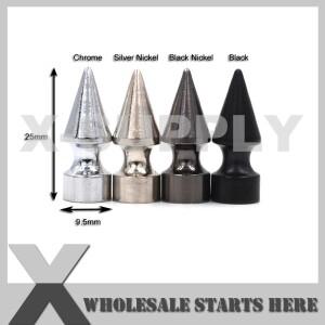9.5x25mm 나사형 트리 스파이크 리벳 스터드  가죽 공예  초커  모자  자동차  개 목걸이  벨트  재킷에 사