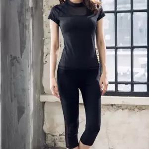 여성 상하의 세트 요가 반팔 레깅스