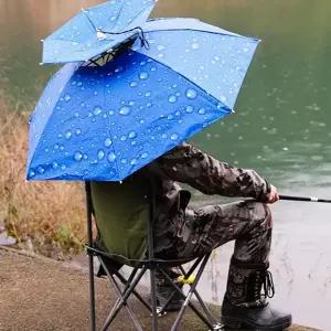 우산 모자 경량 사계절 휴대용 머리 쓰는 우산 작업용 비오는날 가볍게 자외선 가리개 모자형 낚시용 야외