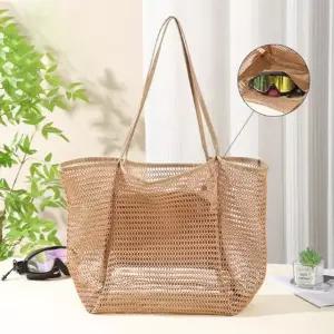 은창)그물 포켓 빅사이즈 숄더백 가방 비치백 여름 rCn2+2Wzp