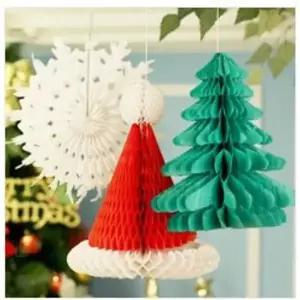 [하프클럽/셀러허브]소품 산타모자 인형 트리장식 현관 꾸미기 3D