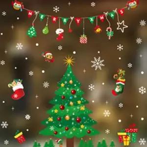 [하프클럽/셀러허브]트리 크리스마스 창문 장식 트리스티커 꾸미기