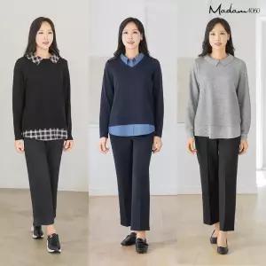 [마담4060]엄마옷 마담4060 1 1 1 니트레이어드3종 여성 데일리 블라우스 -RHBL251000