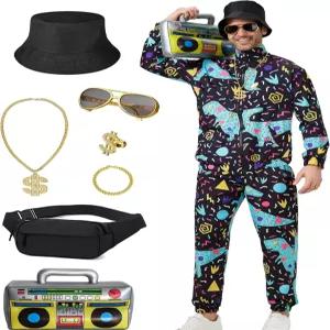 디어보트 80년대 남성용 90년대 운동복 할로윈 코스튬 복고풍