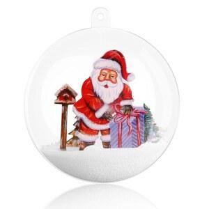 AGM 20개 DIY 플라스틱 크리스마스 트리 걸이 장식품 공, 투명 충전식 80mm / 3.14 u2018 u2019 장식 예술