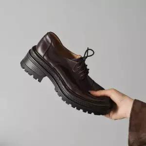 가을 여성 통굽 신발 가보시 진피 플랩 하이힐 단화 펌프스 KS3