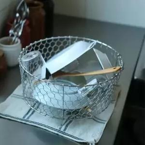 원형 철제 와이어 다용도 철제바구니 0실버 철망 바구니 바스켓 주방