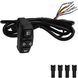 FALVFUN 오토바이 헤드 라이트 턴 스위치 3-in-1 핸들바 헤드라이트 경적 시그널 스쿠터 켜기 제어 버튼