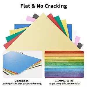 호환  8Pcs 8 색 합판 300x300x3MM 조각 에 대 한 컬러 나무 보드 DIY 나무 공예 모델 Basswood 보드 만들