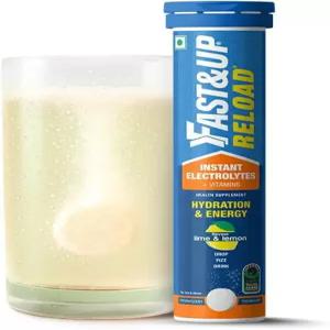 FAST UP 리로드 - 전해질 에너지 음료 스포츠 뉴트리션 달리기 및 자전거 타기용 발포 정제 20개의 라임