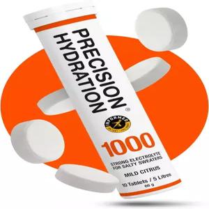 정밀 수화 전해질 정제 - 다중 강도 발포 전투 경련 저칼로리 텐 프리 채식 친화적 1튜브 1000mg/L 오렌지